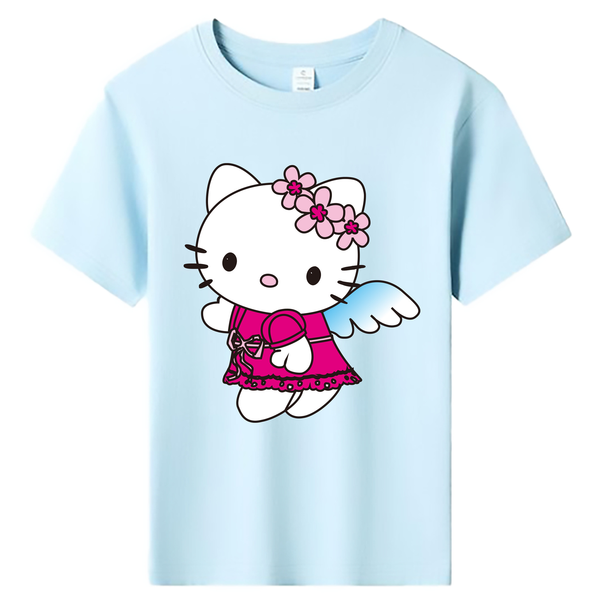 （画像用） Hello Kitty ハローキティ 綿100％キッズTシャツ（フロントプリント）